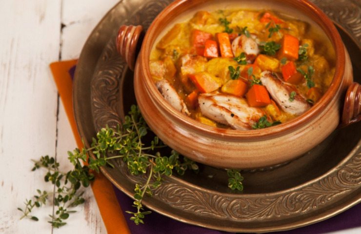 Rezeptbild Hähnchen-Kürbis-Curry mit Thymian