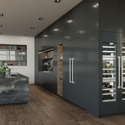 Der neue Einbau-Monolith-Weinschrank von Liebherr in der Architekturwerkstatt der Küchenmeile 2020