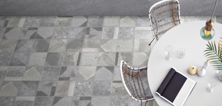 Terrazzo-Muster für Bodenbeläge © epr/Tile of Spain/Dune