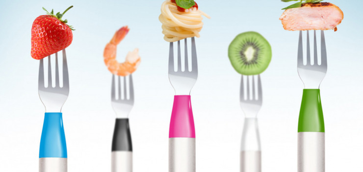 Die intelligente Gabel HAPIfork merkt, wenn man schlingt.