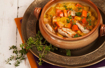 Rezeptbild Hähnchen-Kürbis-Curry mit Thymian