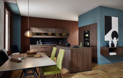 2021 Nobilia KiG nussbaumdekor schwarz Essplatz SIEMENS studio-be 15 30038 21 Riva840 M B924607