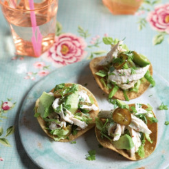 Rezeptbild Hähnchen Tostados Rezept von Thomasina Miers Foto von Malou Burger DK Verlag