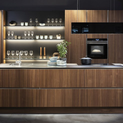 Häcker Küche Havanna Echtholz furniert gerillt