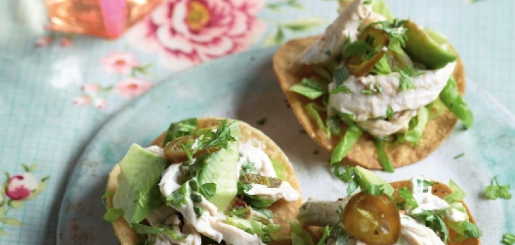 Rezeptbild Hähnchen Tostados Rezept von Thomasina Miers Foto von Malou Burger DK Verlag