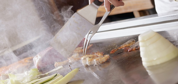 Teppanyaki-Platte in einer Küche