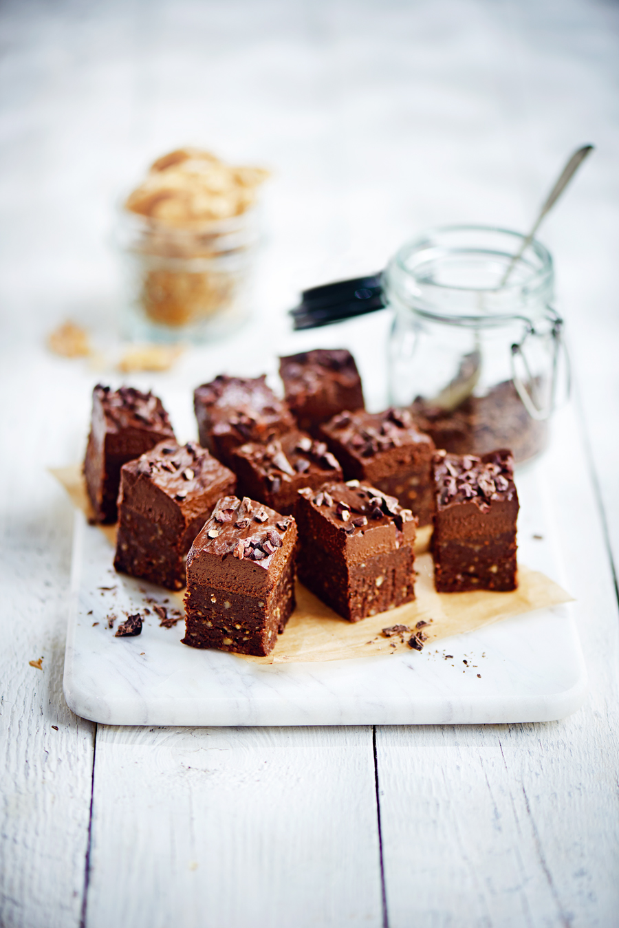 Rawfood Brownies, Rezept von Elisabeth Johansson im Buch Clean Cooking Jan Thorbecke Verlag der Schwabenverlag