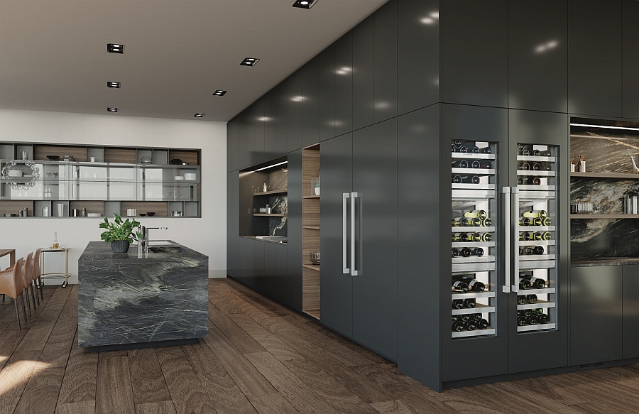 Der neue Einbau-Monolith-Weinschrank von Liebherr in der Architekturwerkstatt der Küchenmeile 2020