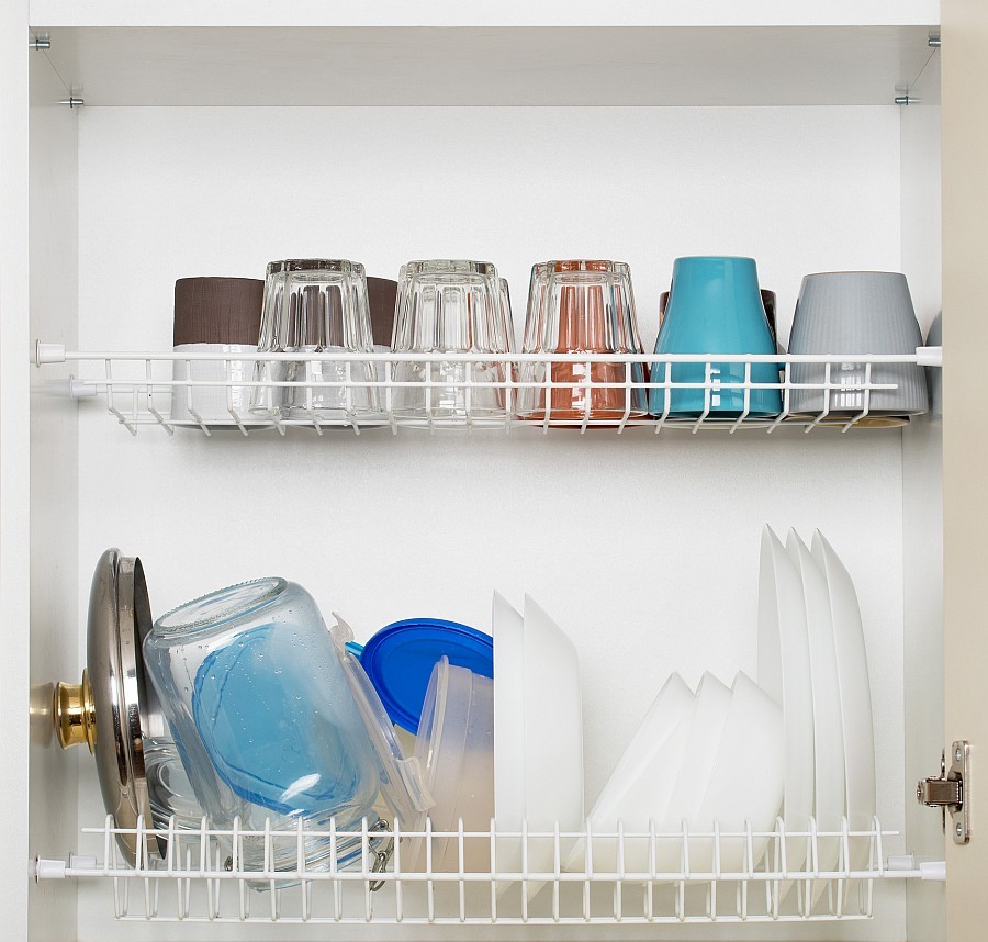 Oberschrank als Geschirrabtropfschrank