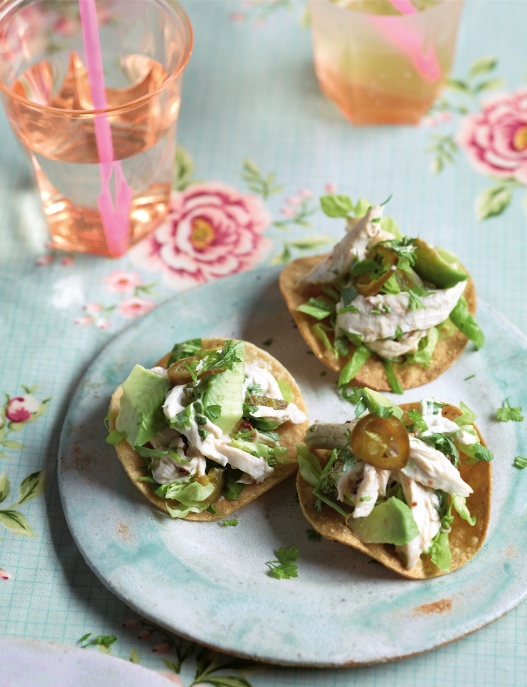 Rezeptbild Hähnchen Tostados Rezept Thomasina Miers Foto Malou Burger DK Verlag