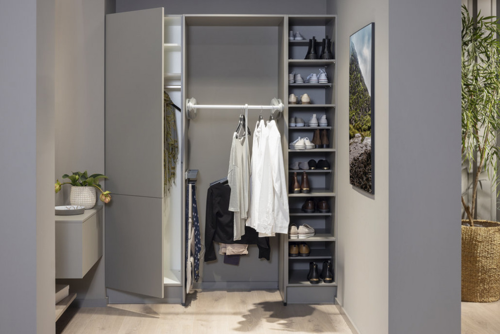 Garderobenschrank für den Flur für Mäntel Schuhe Taschen Jacke mit Küchenmöbeln