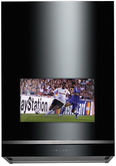 Dunstabzugshaube Falmec Vision mit integriertem TV