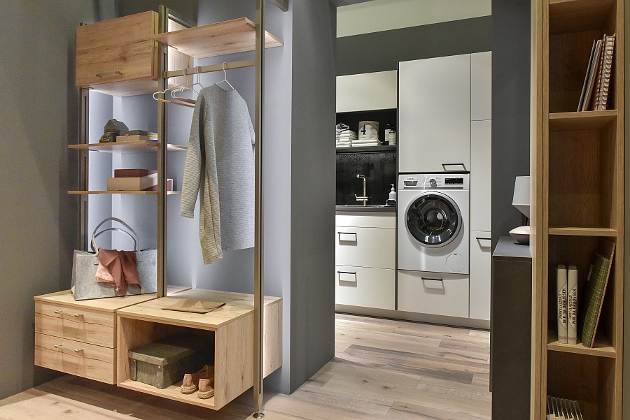 Nobilia weitet sein Möbelsortiment auf Waschküchen, Flure und Bäder aus. (Foto: Kölnmesse GmbH Thomas Klerx)