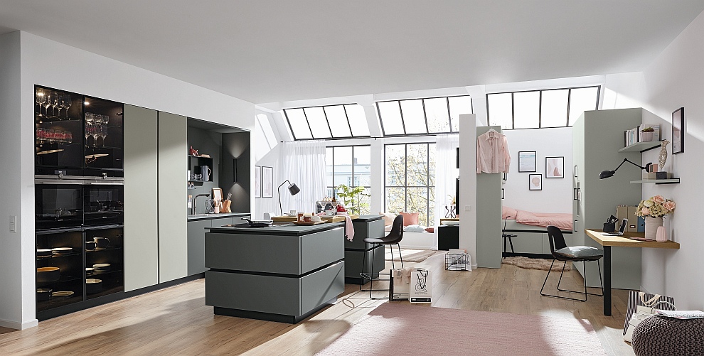 Ballerina-Küche in einem Appartment - vollständig möbiliert mit Ballerina-Möbeln